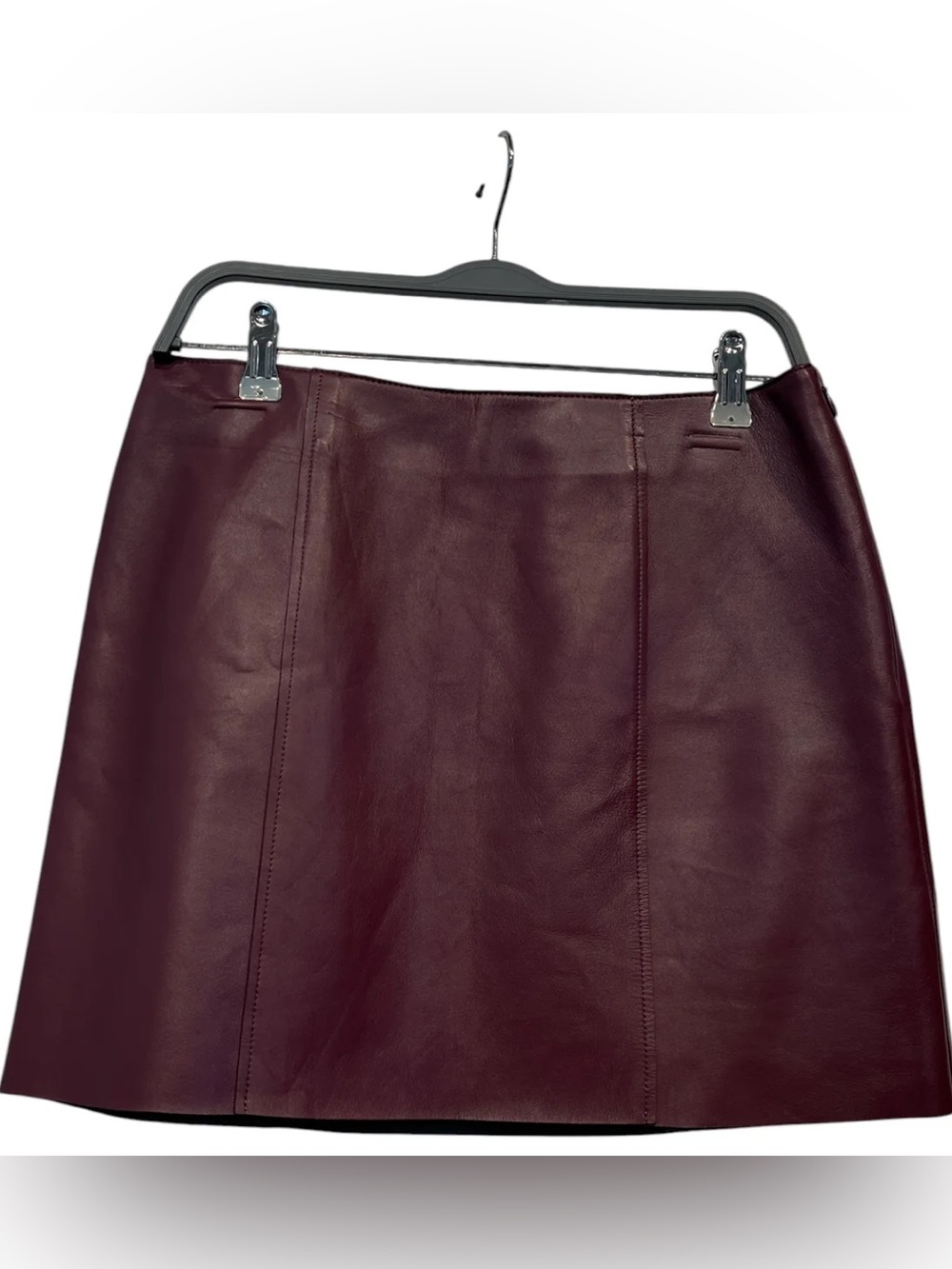 Alexander Wang Burgundy Leather Mini Skirt